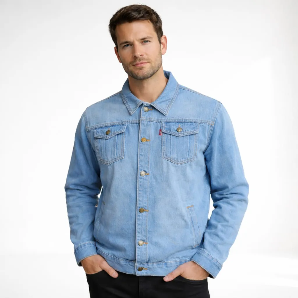 [DNM-JKT-BLK-S] Denim Jacket (Black, Small)