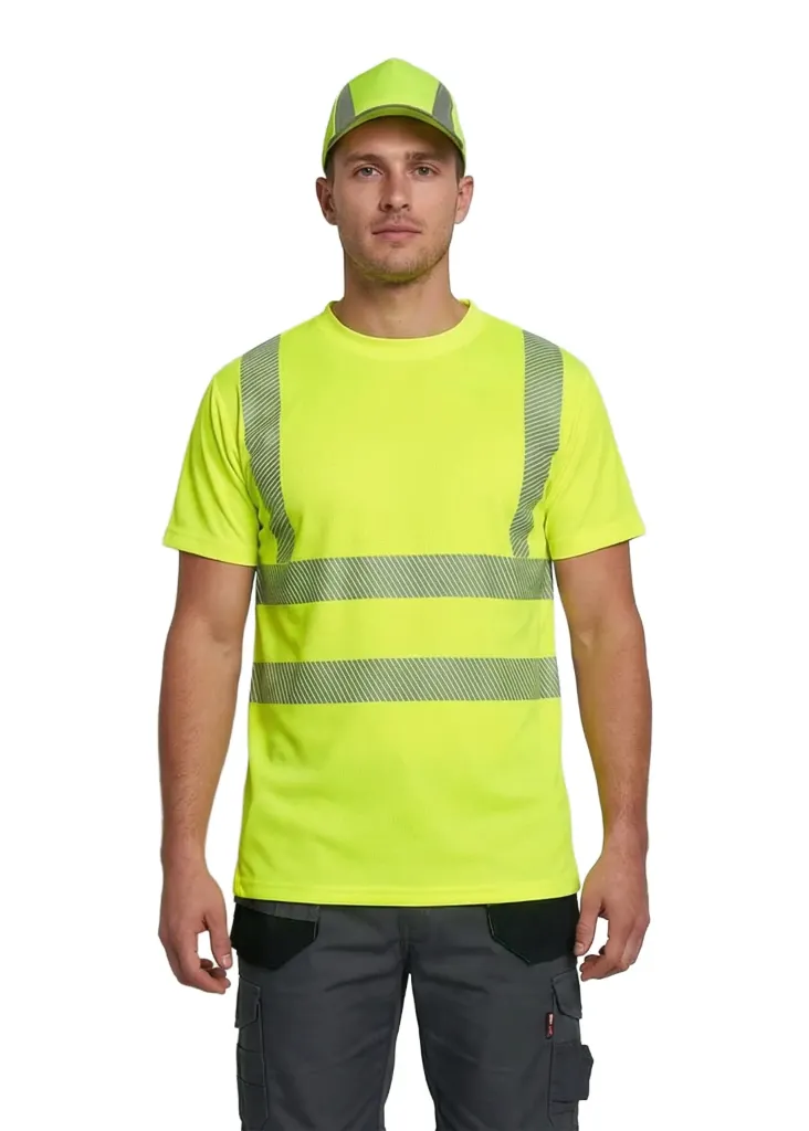 [HV010YES] HV010 Hi-Vis Flex Crew Neck Short Sleeve T-shirt (Yellow, Small)