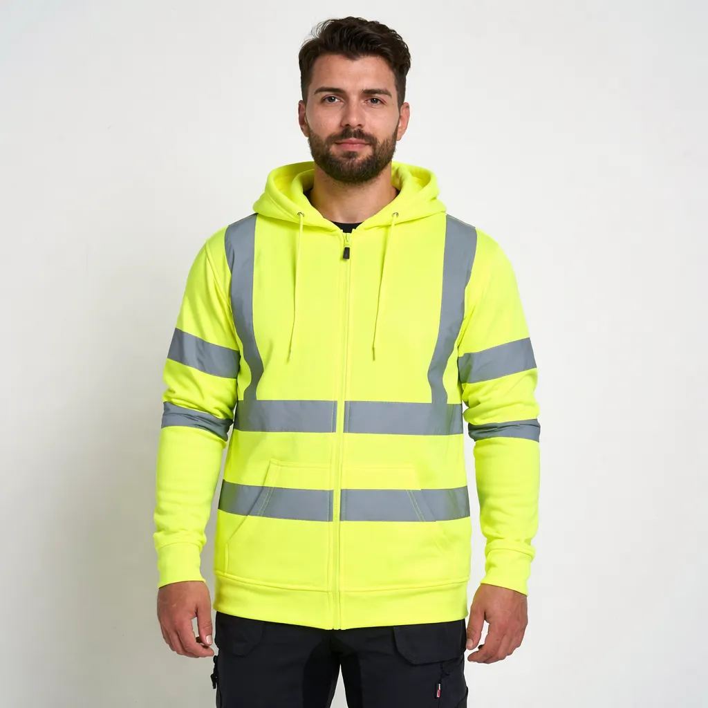 [HV311YES] HV311 Hi Vis Zip Hoody (Yellow, Small)