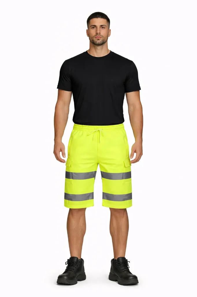 [HV502YES] HV502 Hi Vis Fleece Shorts (Yellow, Small)
