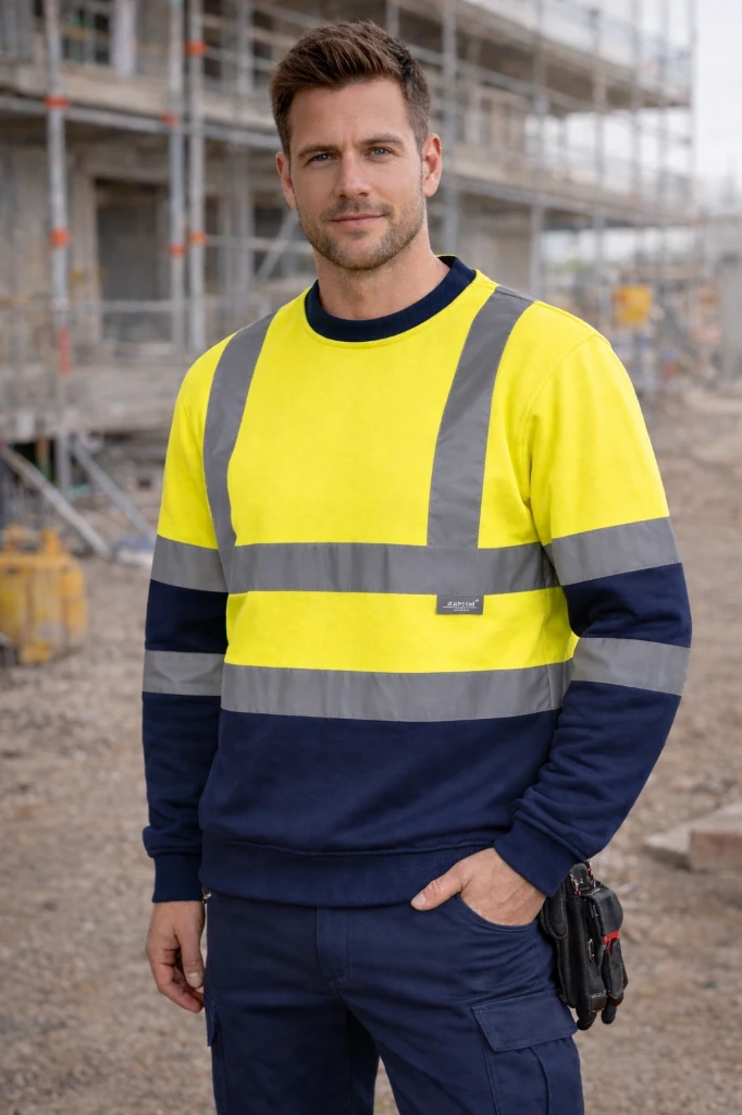 SW02 Hi-Vis Crew Neck Two Tone Sweatshirt