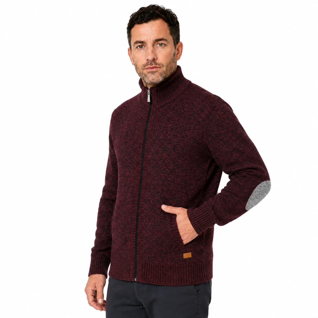 [JP02BLKS] JP02 Zip Cardigan (Black, Small)